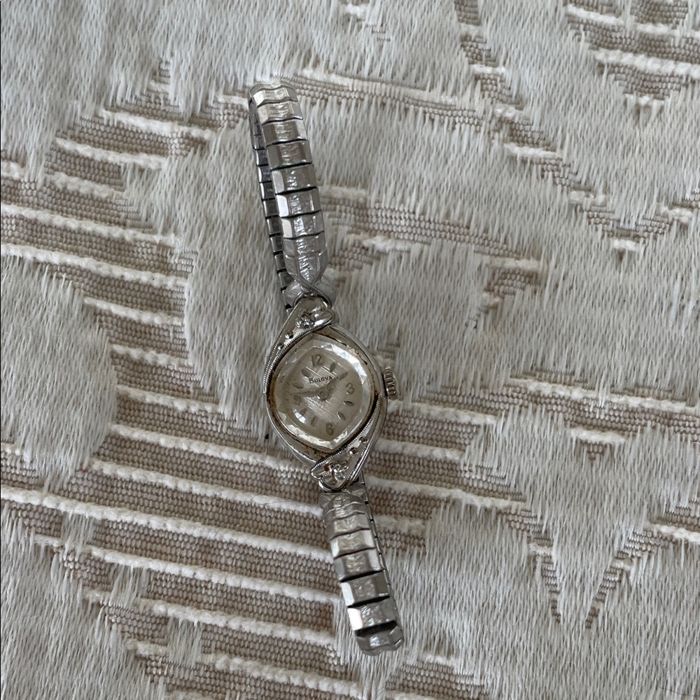 Bulova vintage Women's Silver Watch 10k Gold plate